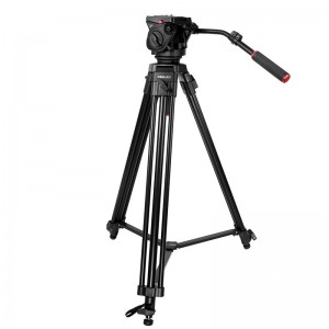 KINGJOY 3 section professional heavy duty video tripod VT-2100L with fluid damping head VT-3530 for camcorder