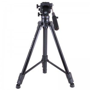 Kingjoy VT-1500 Adjustable Camera Video Tripod Legs Stand with Detachable Fluid Drag Pan Tilt Head