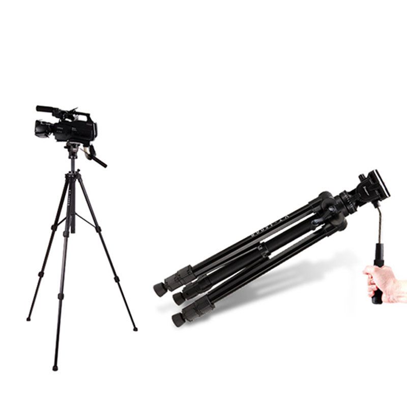 Kingjoy VT-1500 Adjustable Camera Video Tripod Legs Stand with Detachable Fluid Drag Pan Tilt Head