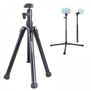 Kingjoy P056 aluminum CNC machining foldable camera photo Tripod Kits for selfie shooting